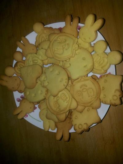 Self-baked cartoon cookies