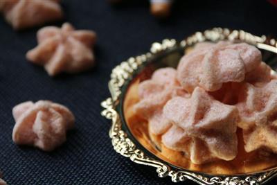 Cherry flower protein cookies