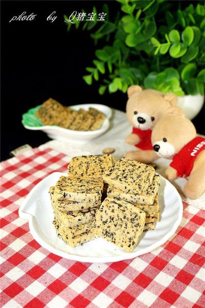 Black sesame seafood cookies