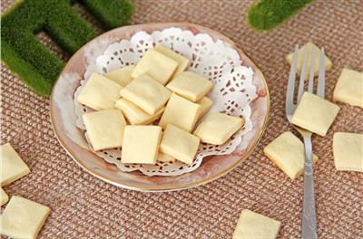 My sister loves to bake - small biscuits with milk cubes