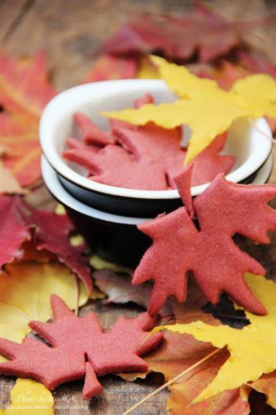 Red cabbage leaf cookies