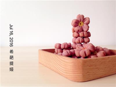 Cherry flower biscuits