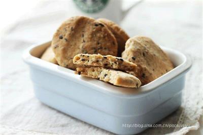 Whole wheat black sesame cookies