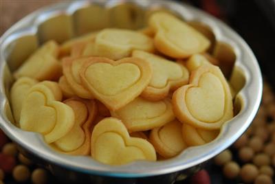 mantequilla amar corazón galleta