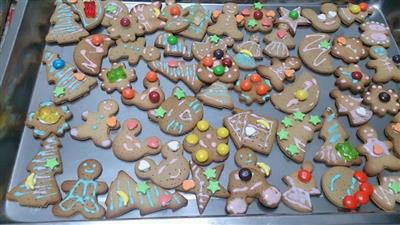 Christmas decorated biscuits