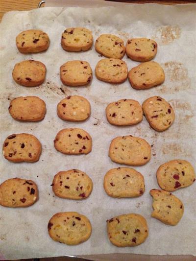 Carrot and cranberry butter biscuits