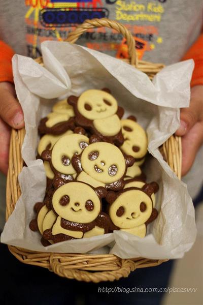 Pequeñas galletas panda