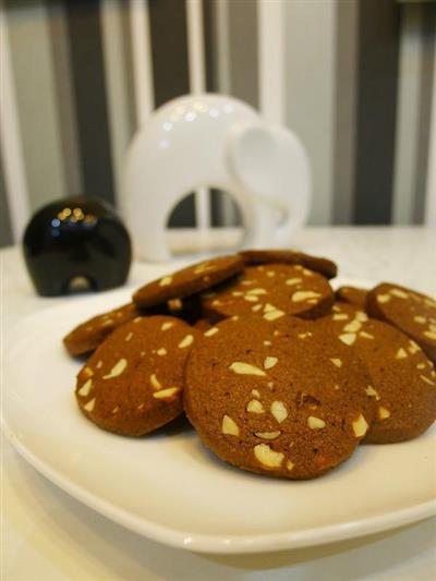 Peanut and chocolate biscuits