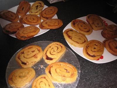 Cajas de fresa viento galletas