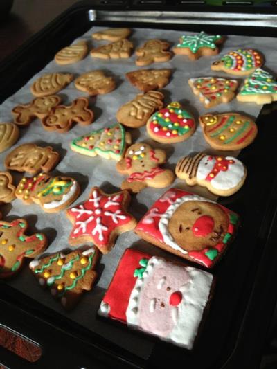 Sin mantequilla salud desayuno galletas Navidad azúcar crema galletas