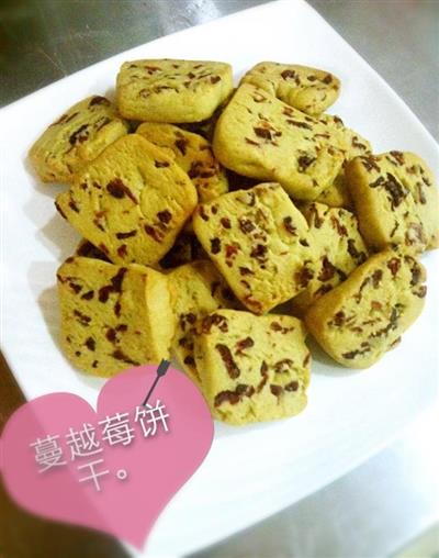 Bright cranberry matte tea biscuits with red and green