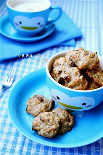 Banana and oatmeal cookies