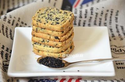 Black sesame seafood cookies