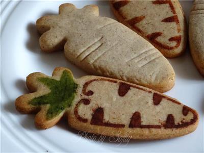 Zanahoria zanahoria imprenta galletas - sabor de Navidad