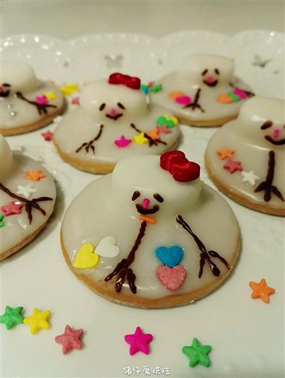 Christmas cream decorated biscuits