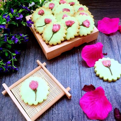 Cherry flower biscuits