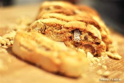 French fries, walnuts, Italian crisps