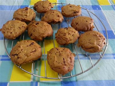 Chocolate bean biscuits without butter