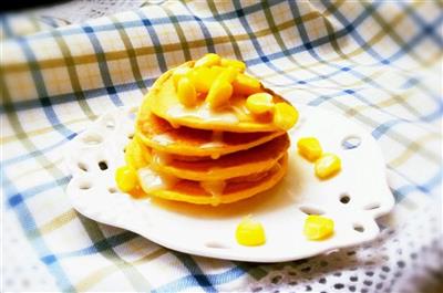 Coarse-grained flour-flavored corn cakes