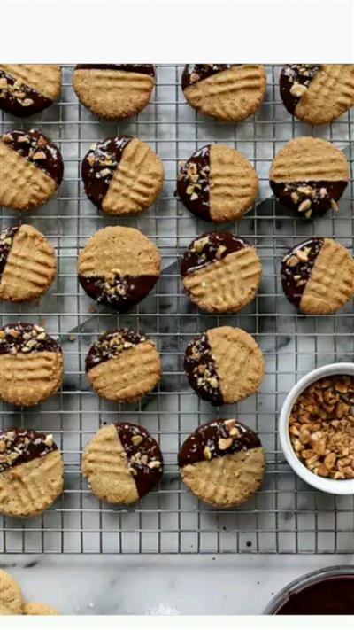 Delicios guisante cacahuete Dip Sau Biscuits