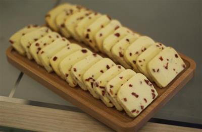 Beautiful strawberry biscuits in the color of soft cocoa