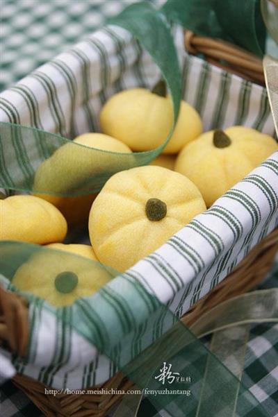 Handmade pumpkin biscuits for children