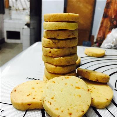 Freshly flavored orange peel biscuits