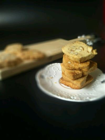 Nueces avena mantequilla galleta