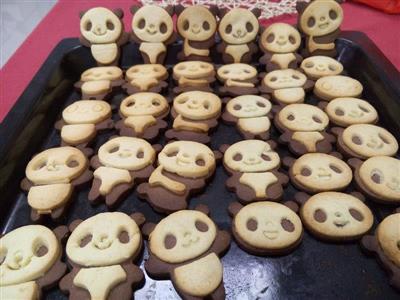 Kawai panda cookies