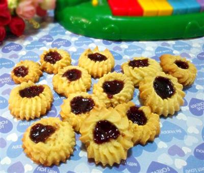 Blueberry and jelly cookies