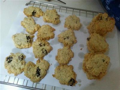 Coconut oatmeal and raisins