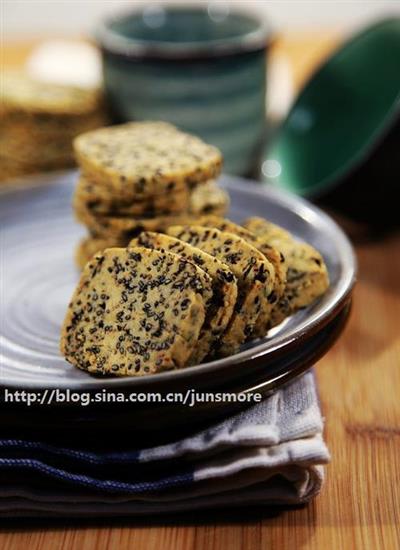 Black sesame seafood cookies