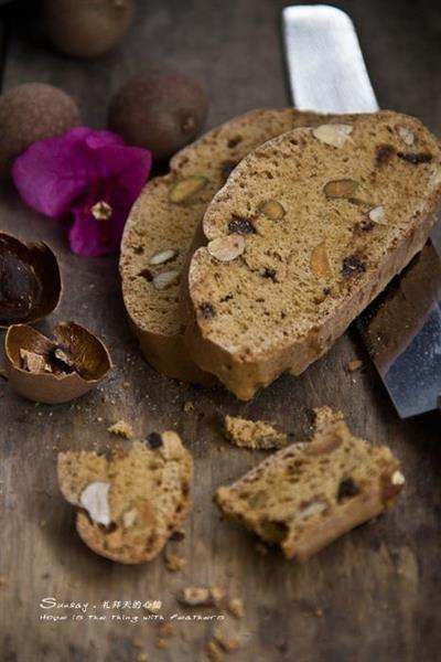 The oil-free recipe is a nut-shaped chocolate chip cookie.