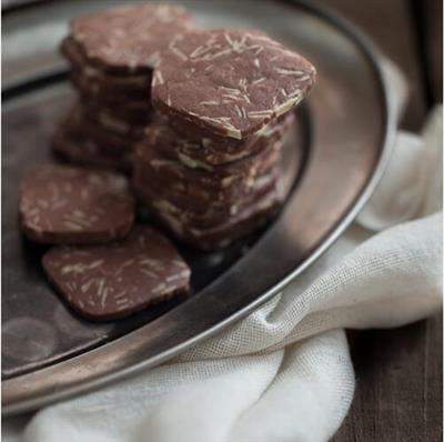 Chocolate and almond slices