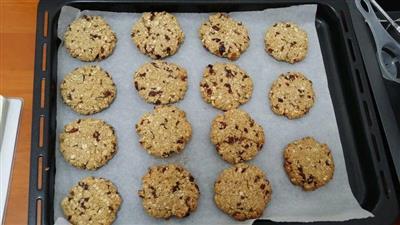 Weight loss snacks - oatmeal and cranberry cookies