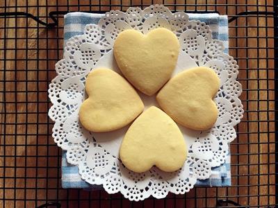 Peach heart butter cookies