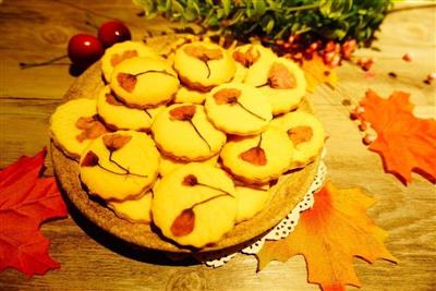 Cherry flower biscuits