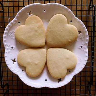 Peach heart butter cookies