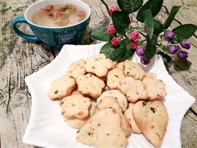 Cheese on oil biscuits