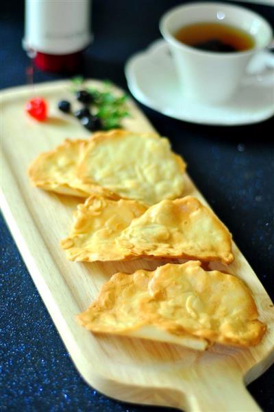 A crisp afternoon tea snack - almond flakes