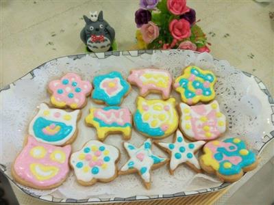 Baking twisted grains - sugar cream biscuits