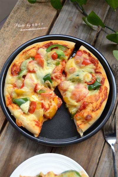 Tres pizza de pimiento