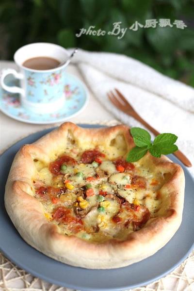 Pizza with chickpeas