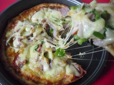 Sausage and ham pizza