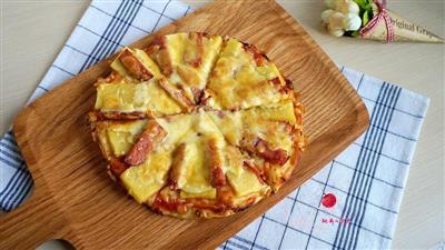 Pizzería de jamón de quinoa