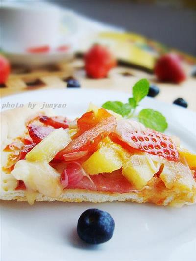 Pizza de fruta fresca