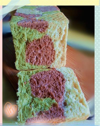 Three colors of toast