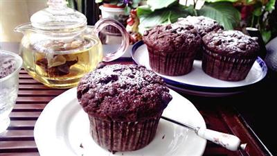 Chocolate banana muffin