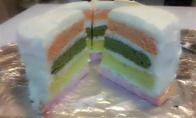 The little rainbow cake