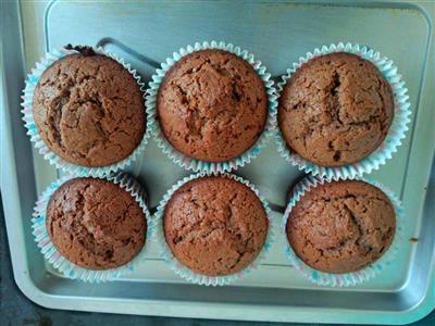 Cake de muffin de chocolate